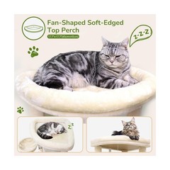 Globlazer Corner Cat Tree, 51in Curved Series Modern Cat Tower for Indoor Cat…