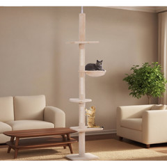 Cat Tree Tower Multi-Level Cat Condo Sisal Scratching Post Hammock