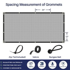WINDSCREEN4LESS 6′ x 50′ Privacy Fence Screen in Light Grey for Chain Link Fe…