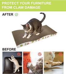 Cat Scratching Board, Corrugate Cat Scratcher for Indoor Cats with Catnip, Cat S