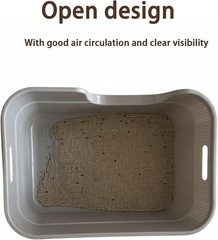 Low Entry Cat Litter Box for Senior Cats High Sides Litter Box | Large Open Top