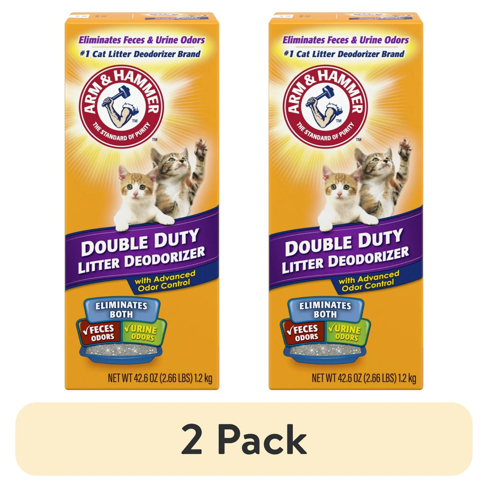 (2 Pack) Cat Litter Deodorizer Double Duty, 33 Oz