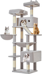 Cat Tree 71-Inch, Cat Tower for Indoor Cats Large Adult, Multi-Level Large Cat C