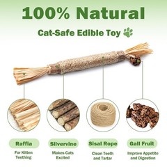 Silvervine Cat Sticks Natural Chew Sticks for Cats Catnip Sticks Cat Teething