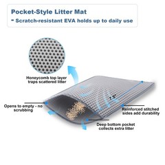 Extra Large Cat Litter Box Stainless Steel Large Litter Pan with Scoop & Litter