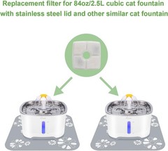 6-Pack Cat Fountain Filters – Carbon & Pre-Filter Sponges Included