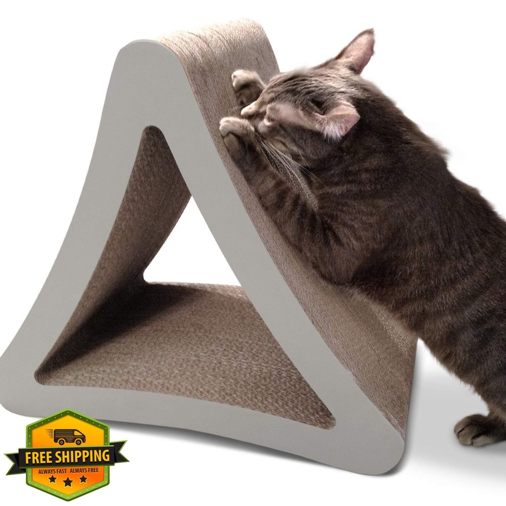 PetFusion 3-Sided Vertical Scratch Play and Perch Cat Scratching Post, 18″ x …