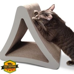 PetFusion 3-Sided Vertical Scratch Play and Perch Cat Scratching Post, 18″ x …