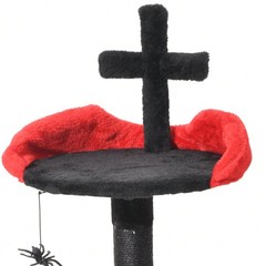 38″ Gothic Cat Tree Tower For Indoor Cats, Cat Tree Tower With Spider Hanging