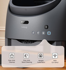 Automatic Litter Box Self Cleaning, Open-Top Smart Cat Litter Box with App Cont