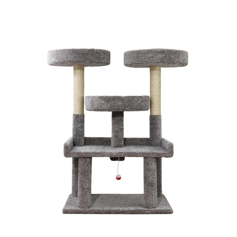 SportPet Designs 190588 Kitty City 61-Inch Multi-Level Upholstered Cat Tree with