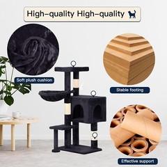 Cat Tree 36 inch Tall Cat Tower for Indoor Cats w/Cat Scratching Post, Cat Condo