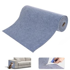 Light Grey Cat Scratch Mat Trimmable Adhesive Couch Carpet 78.7×15.8 Inch