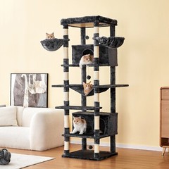 77.6” Cat Tower for Large Cat Climbing Tree Condo Playing House Activity Center