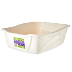 Extra Large Open Top Cat Litter Box for Multiple Cats High Sided Enclosed Pan