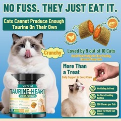 Taurine for Cats, CoQ10 for Cats, Heart Health Support for Adult & Senior Cats