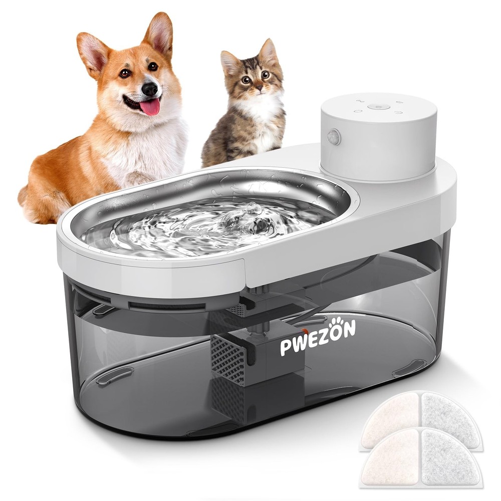 Wireless Cat Water Fountain Battery Operated, Cormix 135oz/4L Pet Water Fount…