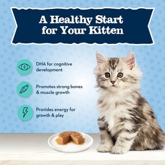 Blue Buffalo Baby Natural Kitten Wet Cat Food Paté 3 Ounce (Pack of 6)