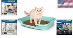 Large Green Open Top Litter Box for Senior Cats – KittyGoHere Comfort Solution