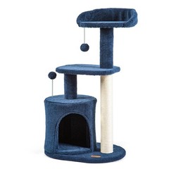 Small Cat Tree Tower for Kittens Multi-Level Condo Scratching Post ClevaHome