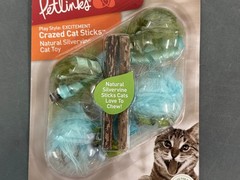 (4) Petlinks HappyNip Crazed Cat Sticks Natural Silvervine Cat Toys – Blue/Green