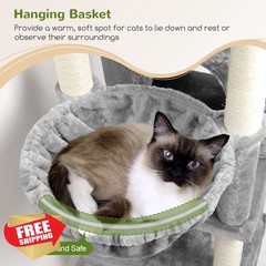Globlazer 71in Light Grey Cat Tree