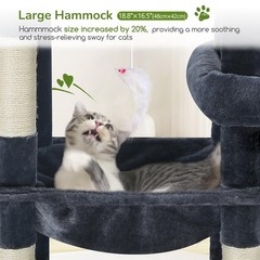 Globlazer Extra Large Platform Cat Tree, 65in Sturdy Cat Scratching Tree for Ind