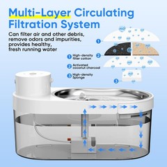 Wireless Cat Water Fountain Battery Operated, Cormix 135oz/4L Pet Water Fount…