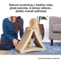 Cat Scratching Post 3 Sided 18 x 10.5 15.9 Vertical Perch PetFusion Play