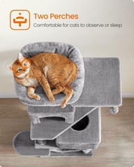 Cat Tree, 59.5-Inch Tall Cat Tower, Plush Multi-Level Condo with 5 Scratching…