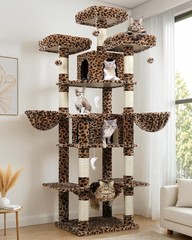 Big Cat Tower Indoor Cats 80inch Cat Tower Multiple Adult Cats XXL Cat Tree W/