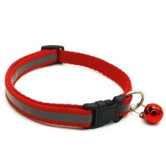 Adjustable Reflective Nylon Cat Collar Bell For kitten Small Dog Puppy Pet