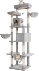Cat Tree, 81-Inch Tall Cat Tower with Scratching Post, Plush Multi-Level Cat Con