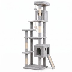 70” Large Cat Tree for Multiple Cats, Multi-Level Cat Tower for Maine Coon