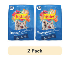 (2 pack) Seafood Sensations Dry Cat Food Flavors of Salmon, Tuna, 22 lb Bag