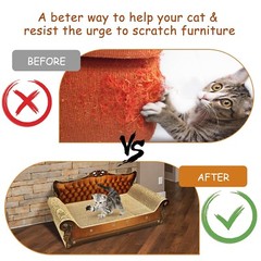Luxury Cardboard Cat Scratcher Sofa Bed, Couch Shaped Cat Scratching Board, C…