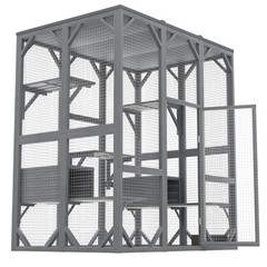 71″ Large Outdoor Cat Enclosure for Yard, Patio & Garden – Multi-Cat House