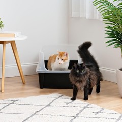 Extra Large Litter Box High Sided Scoop Included Black