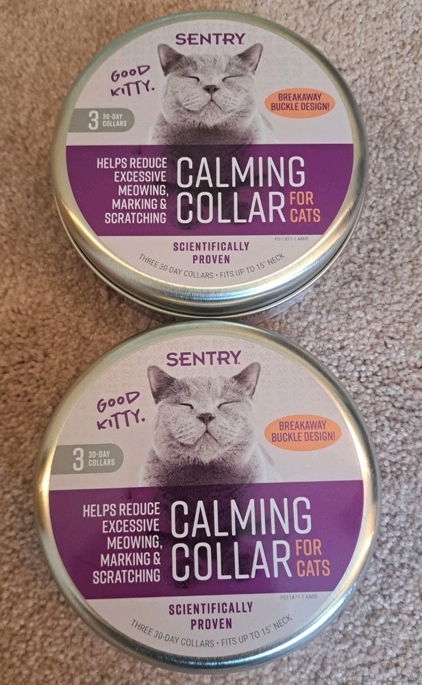 QYT 2: Sentry Calming Collar For Cats 30 Days Of Calming Relief, New – FREE SHIP