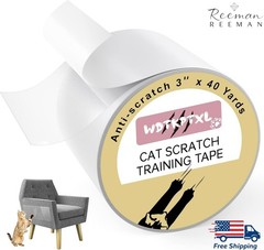 Cat Anti Scratch Tape Cat Scratch Deterrent Clear Double Sided 3″ x 40 Yards
