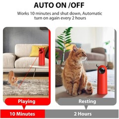 3 Settings Cat Laser Toy Automatic Indoor Motion Activated Interactive Recharge