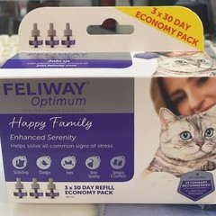 3 x 30 Day Feliway Optimum Cat Enhanced Calming Pheromone 48ml 3 bottles/Set