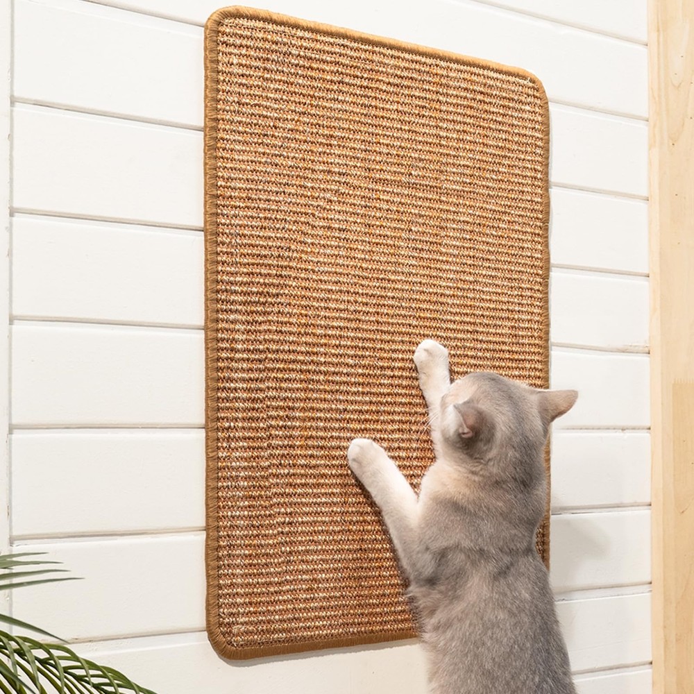 Sisal Cat Scratcher Mat for Indoor Cats, Natural Sisal Fabric Scratching Pad …