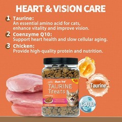 16 OZ Taurine Treats W/ Coenzyme Q10 Cats Coq10 & Taurine Cat to Support Feline