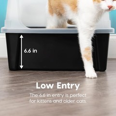 Extra Large Litter Box High Sided Scoop Included Black