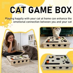 Cat Nail File Enrichment Box,Cat Scratch Puzzle Toy,Indoor Claw Trimming