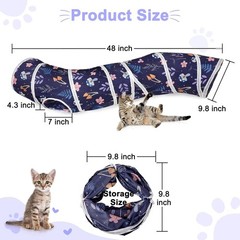 Portable S-Shape Cat Tunnel – Safe Play Space for Kittens & Small Breeds
