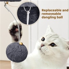 23.5in Cat Tree Tower with Wide Top Perch Cat Condo for Indoor Cats, Dark Gray