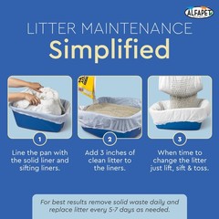 Alfapet Sifting Cat Litter Box Liners – Jumbo 30 Count, Tear-Resistant Cat Li…