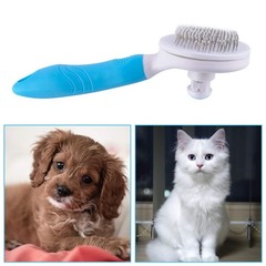 Self Cleaning Slicker Brush – Cat Skin-Friendly Deshedding Blue